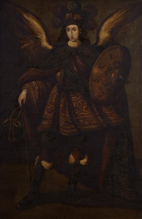 255   -  <p><span class="object_author">ESCUELA COLONIAL SIGLO XVIII - San Miguel Arcángel </span></p>