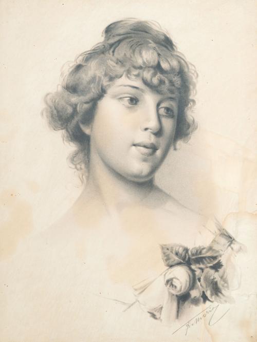 ESCUELA ESPAÑOLA. Principios del siglo XX., Retrato de dama
