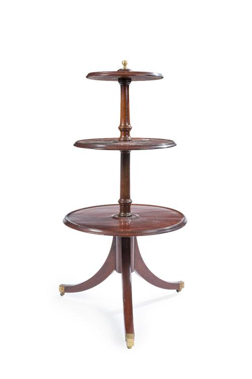“Dumb-waiter”, Inglaterra, ppios S. XX.En madera de caoba