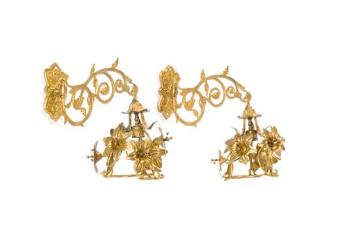 Pareja de apliques de estilo Art Nouveau