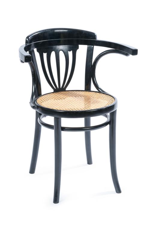 Butaca inglesa Windsor en madera de caoba con asiento en re