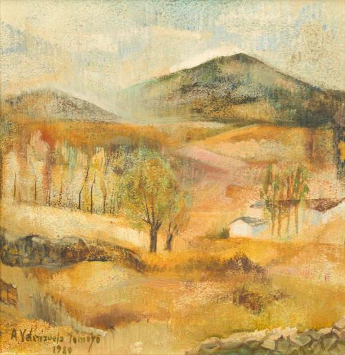 ADELINA VALENZUELA TAMAYO (1945). 1980, Paisaje , Óleo so