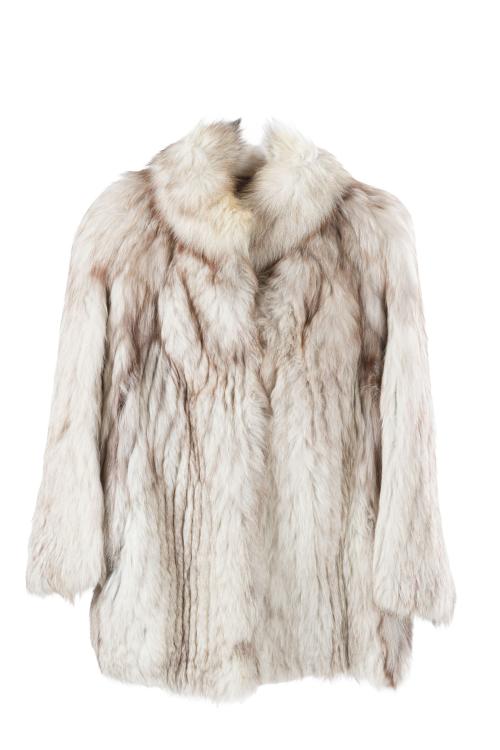 Chaquetón de pelo de zorro blanco 
