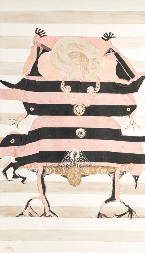 JOSÉ DÁMASO (Agaete, 1933), Sin título, Técnica mixta y col