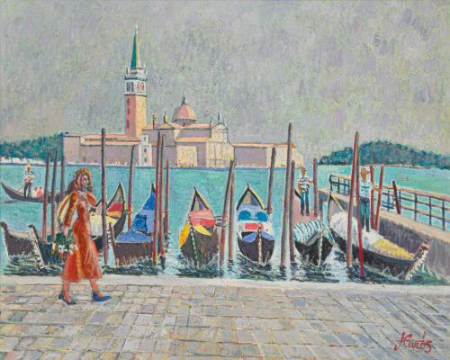 JORDI CURÓS (Olot, 1930-Barcelona, 2017), "Venecia" 1988., 