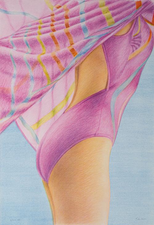 JOHN KACERE (E.E.U.U., 1920 - 1999) , Purple swimmer, Litog