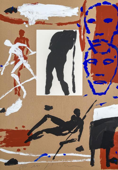 MIMMO PALADINO (Paduli, 1948), Olympic Centennial, Seigrafía