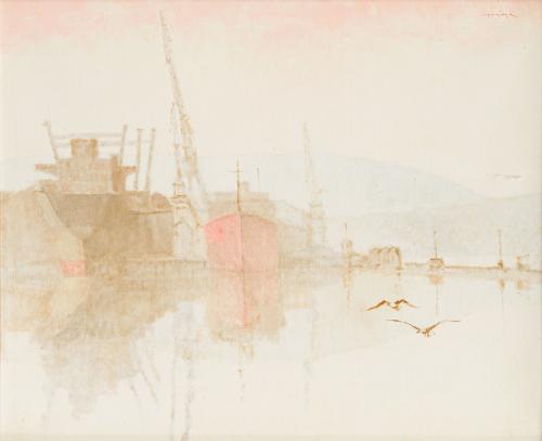 J.R. LUZURIAGA (Bilbao, 1938), Cuando el aire es rojo , ole