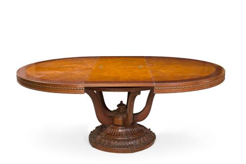 Mesa de comedor circular en madera de posible palosanto ext