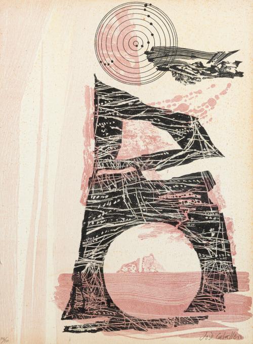 JOSE CABALLERO (1916-1991), Oceana"Lote de 12 litografías