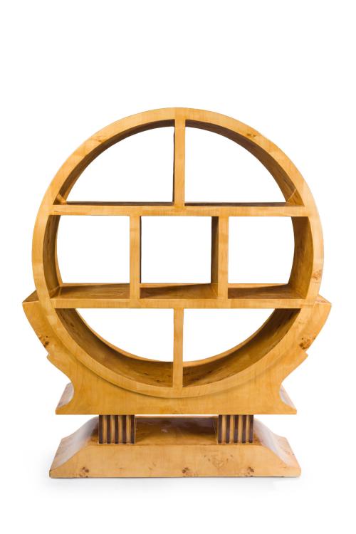 Estantería estilo Art-Decó En madera chapeada en raíz de 