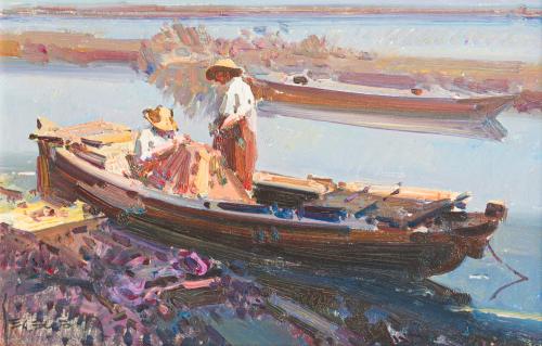 EUSTAQUIO SEGRELLES DEL PILAR  (1936-2025), Dos pescadores 