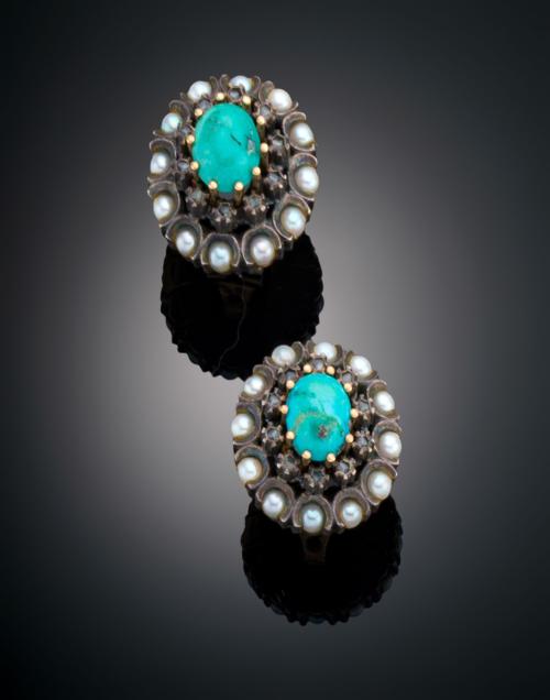 PENDIENTES DE ESTILO VICTORIANO SIGLO XIX