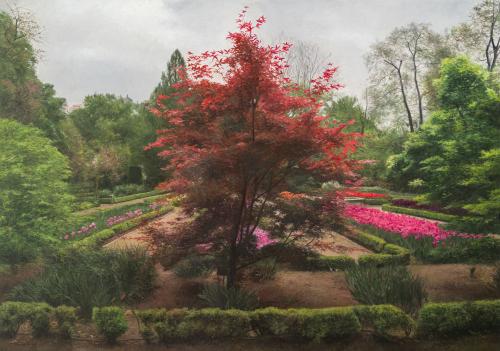 JUAN MORENO AGUADO (Madrid, 1954) , Prunus virginiana, Óleo
