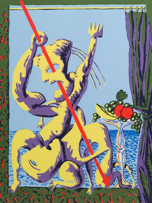 GUILLERMO PÉREZ VILLALTA (Tarifa, 1948) , S/T, Serigrafía s