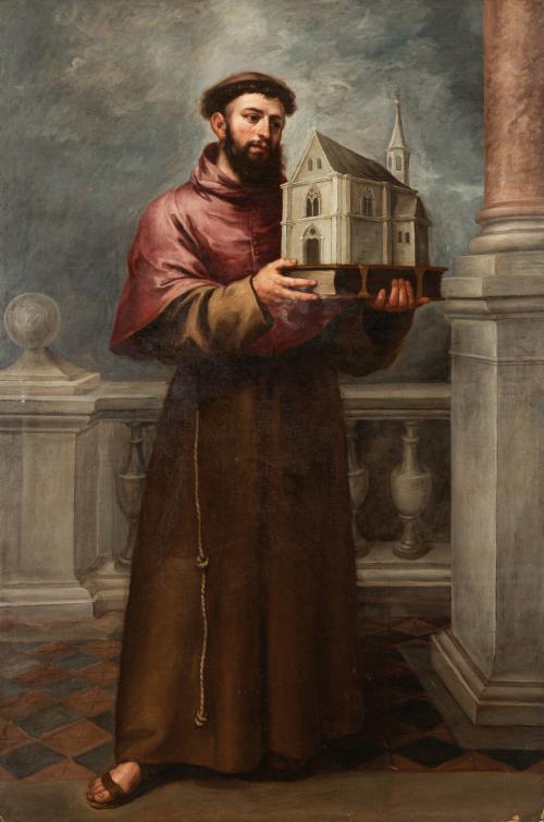 327   -  <p><span class="object_author">SEGUIDOR DE BARTOLOMÉ ESTEBAN MURILLO (Sevilla, 1618 - 1682) - San Buenaventura </span></p>