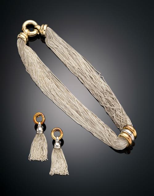 CONJUNTO DE TANE FORMADO POR COLLAR Y PENDIENTES 
