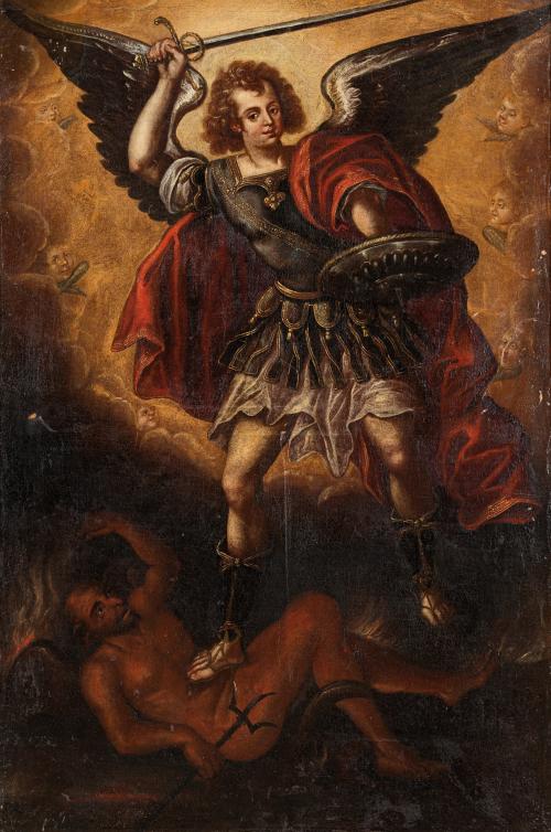 323   -  <p><span class="object_author">ESCUELA SEVILLANA S. XVII - San Miguel Arcángel </span></p>