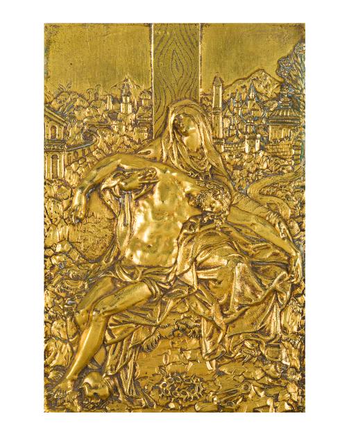 742   -  <p><span class="object_author">JACOB CORNELIS COBAERT (Flandes, c. 1535 - Roma, 1615) - Piedad en un paisaje </span></p>