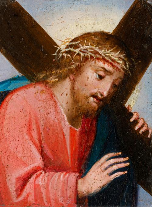 730   -  <p><span class="object_author">ESCUELA FLAMENCA. Finales del siglo XVI - Jesús con la cruz a cuestas </span></p>