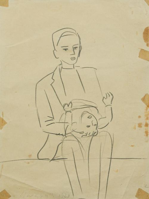 437   -  <p><span class="object_author">OLEGARIO JUNYET ( Barcelona, 1876 - 1958) - Joven sentada </span></p>