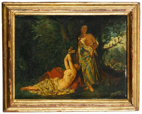 399   -  <p><span class="object_author">DIÓSCORO DE LA PUEBLA (Melgar de Fernamental, Burgos,  1831 - Madrid, 1901) - Las hijas del Cid </span></p>