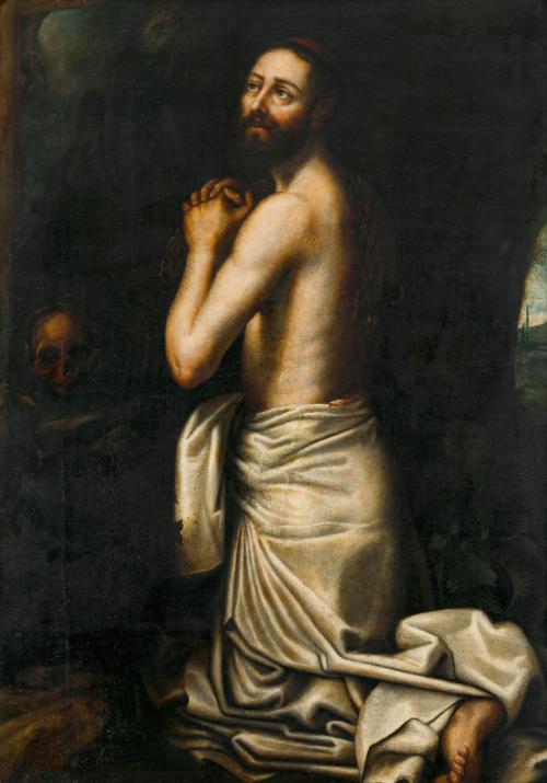 ESCUELA TOLEDANA S. XVII, San Domingo de Guzmán en oración 