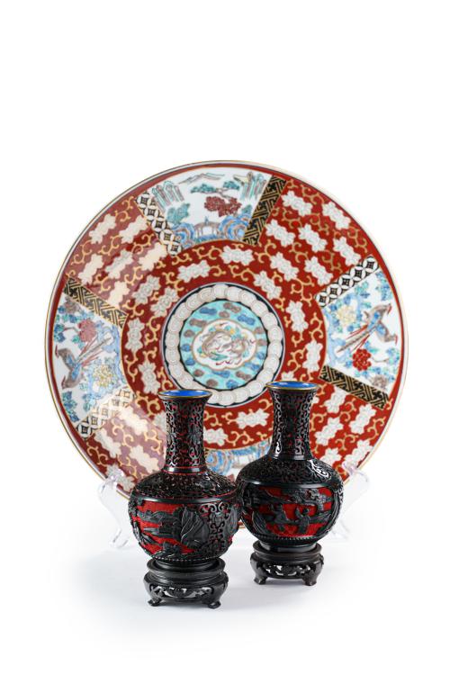 8   -  <p><span class="object_title">Lote decorativo oriental, s. XX. </span><br></p>