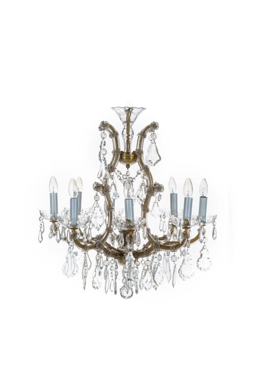 42   -  <p><span class="object_title">Lámpara de techo checoslovaca de 8 luces. </span><br></p>