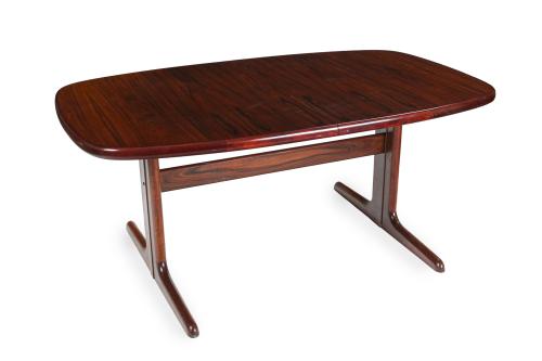 Mesa de comedor danesa en madera de palosanto, diseño "Skov