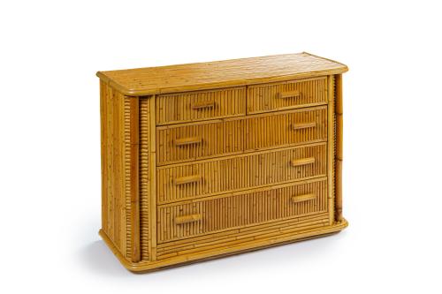 646   -  <p><span class="object_title">Cómoda de bambú, años 70.</span><br></p>