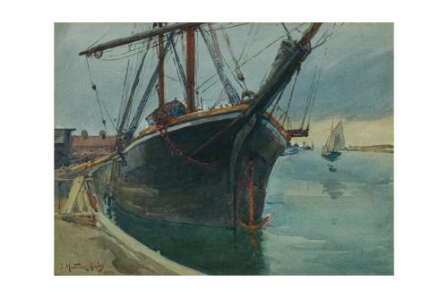476   -  <p><span class="object_author">JUAN MARTÍNEZ ABADES (Gijón, 1862 - Madrid, 1920) - Puerto </span></p>