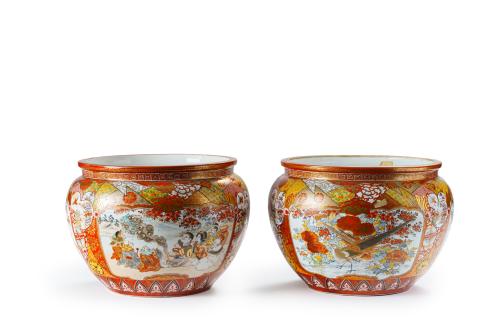20   -  <p><span class="object_title">Pareja de peceras en porcelana Kutani, Japón, medidados del S.XX.<br/></span><br></p>