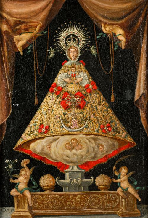 372   -  <p><span class="object_author">ESCUELA COLONIAL S. XVIII - Virgen del Valle de Écija</span></p>
