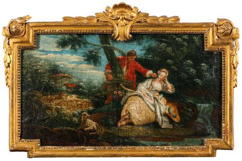 375   -  <p><span class="object_author">ESCUELA FRANCESA S. XVIII - Escena galante </span></p>