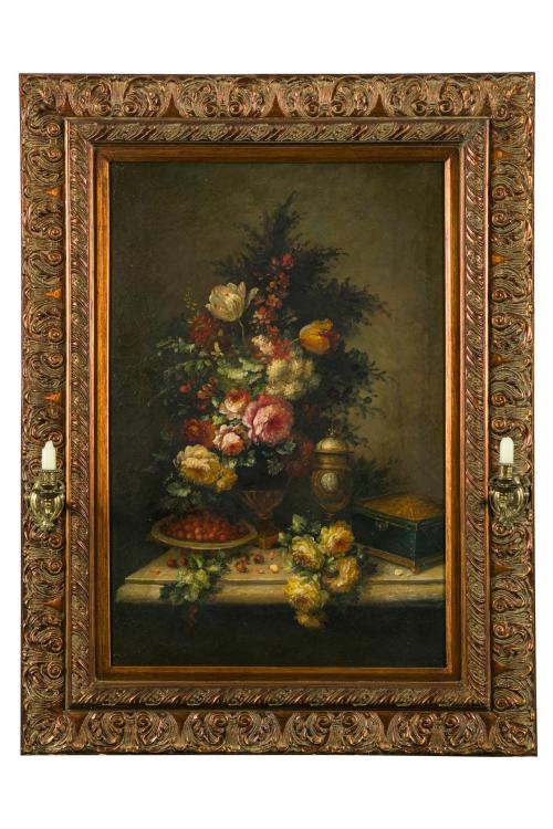 423   -  <p><span class="object_author">ESCUELA ESPAÑOLA FNS. S. XX - Bodegón de flores </span></p>