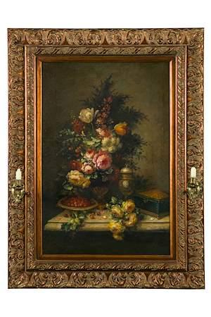 311   -  <p><span class="object_author">ESCUELA ESPAÑOLA FNS. S. XX - Bodegón de flores </span></p>
