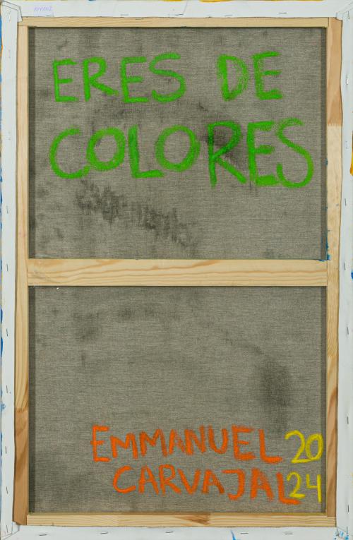 EMMANUEL CARVAJAL (México,1993), Eres de colores, Óleo sobr