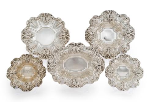 REED & BARTON-EE.UU.Importante juego en plata sterling de