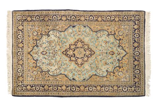 Alfombra persa en lana y seda.