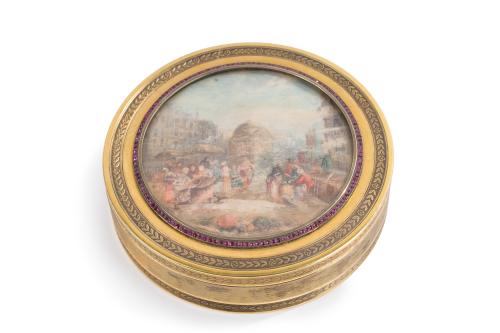 TIFFANY & CO. C. 1950.Exquisita caja en plata vermeil ste