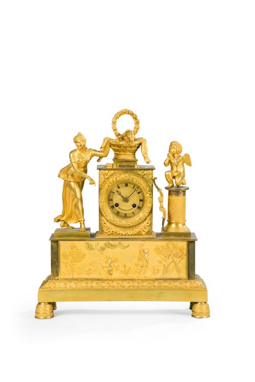 77   -  <p><span class="object_title">Reloj de sobremesa Imperio, Francia, S. XIX. </span><br></p>