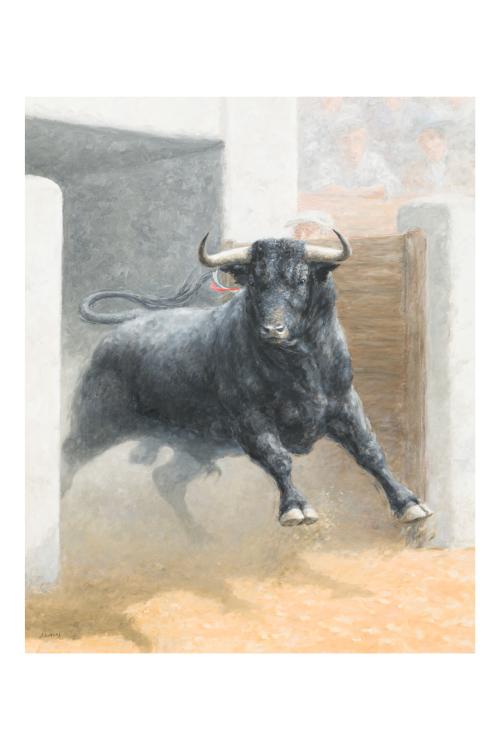 251   -  <p><span class="object_author">JUAN CUEVAS (Badajoz, S. XX) - Toro de frente </span></p>