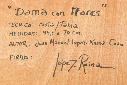 JUAN MANUEL LÓPEZ-REINA COSO (Cuenca, 1953), Dama con flore