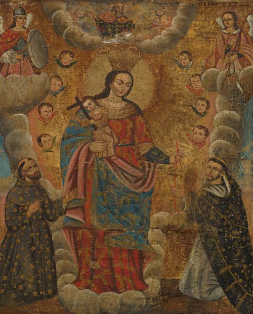 244   -  <p><span class="object_author">ESCUELA COLONIAL DEL S. XVIII - Inmaculada Con San Francisco y Santo Domingo </span></p>