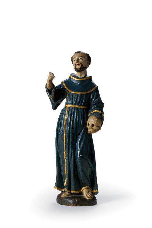 243   -  <p><span class="object_author">ESCUELA VIRREINAL FNS. S. XVIII  - San Ignacio de Loyola en oración </span></p>