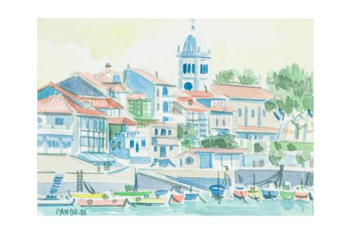 483   -  <p><span class="object_author">ESCUELA ASTURIANA S. XX - Vista de Luanco, Asturias </span></p>