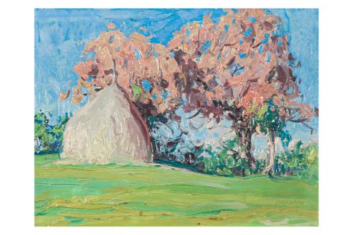 480   -  <p><span class="object_author">JOAQUÍN VAQUERO PALACIOS (Oviedo, 1900 - Madrid, 1998) - Paisaje de primavera </span></p>
