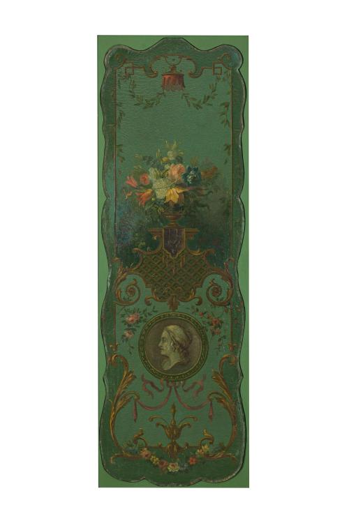 376   -  <p><span class="object_author">ATRIBUIDO A MANUEL MUÑOZ DE UGENA (Madrid, 1747 - 1805) - Panel decorativo con busto clásico y flores </span></p>