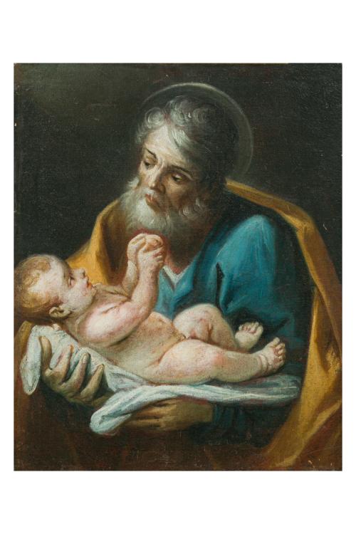 326   -  <p><span class="object_author">SEGUIDOR DE GUIDO RENI (Bolonia, 1575 - 1642) - San Jose con niño</span></p>